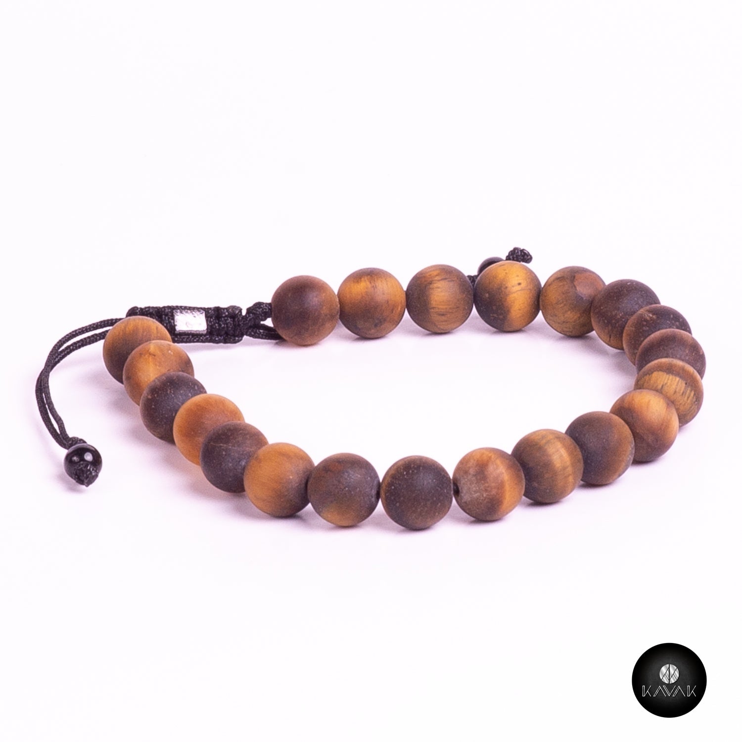 Kavak Handmade Men's Bracelet Genuine Tiger eye Beads stones
