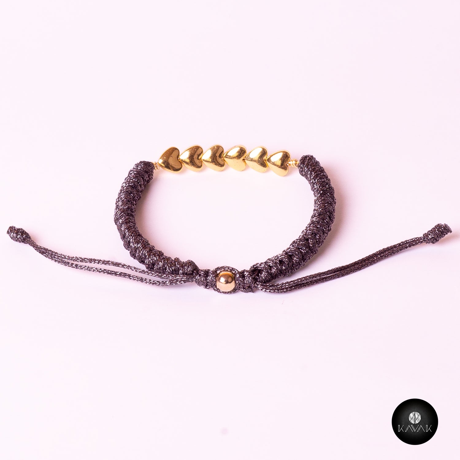 Kavak - Handmade Ties of  Hearts (Yellow Gold Plated Hearts)