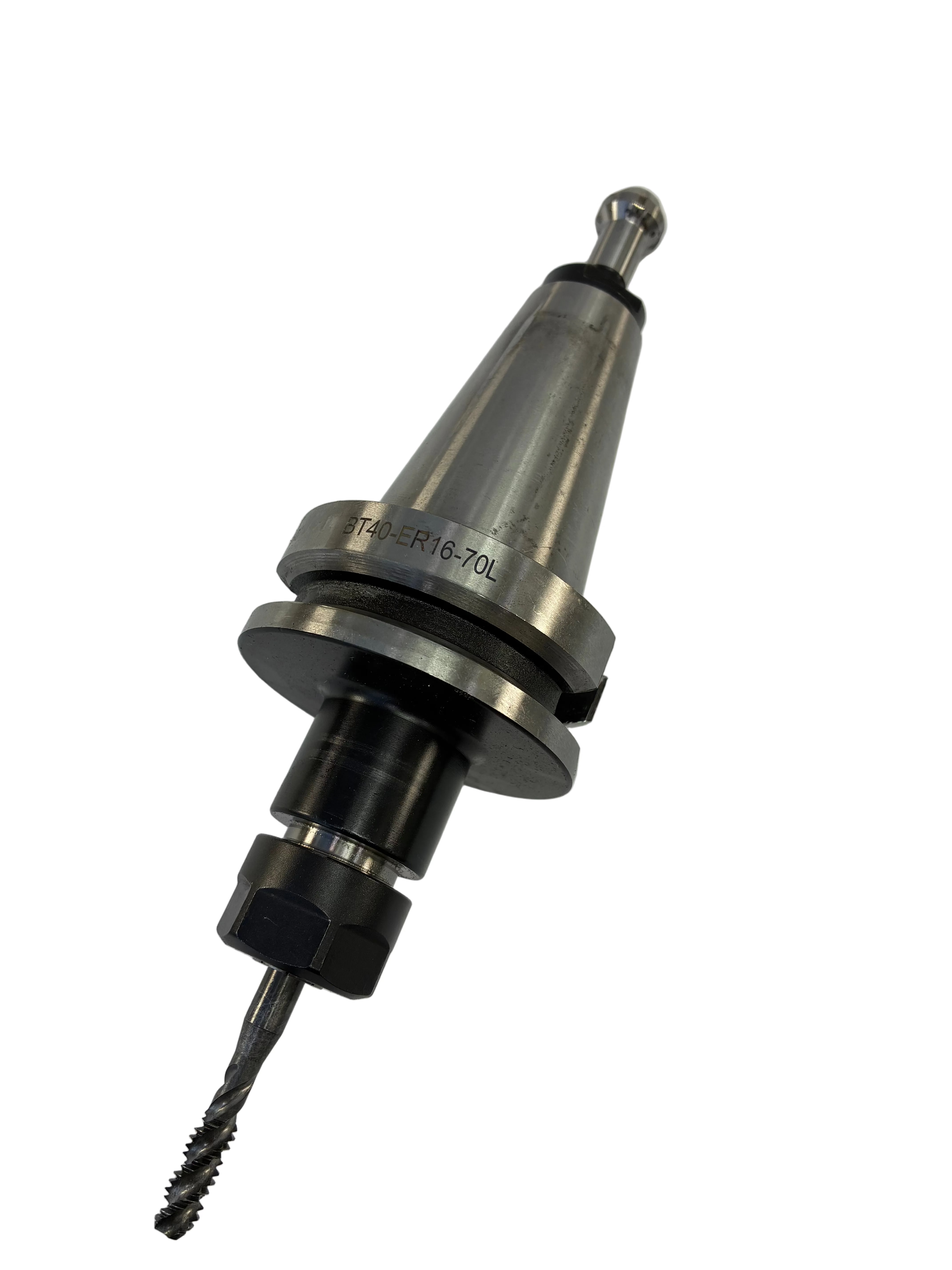 BT40 ER16-70L CNC collet chuck tool holder with pull stud and tap