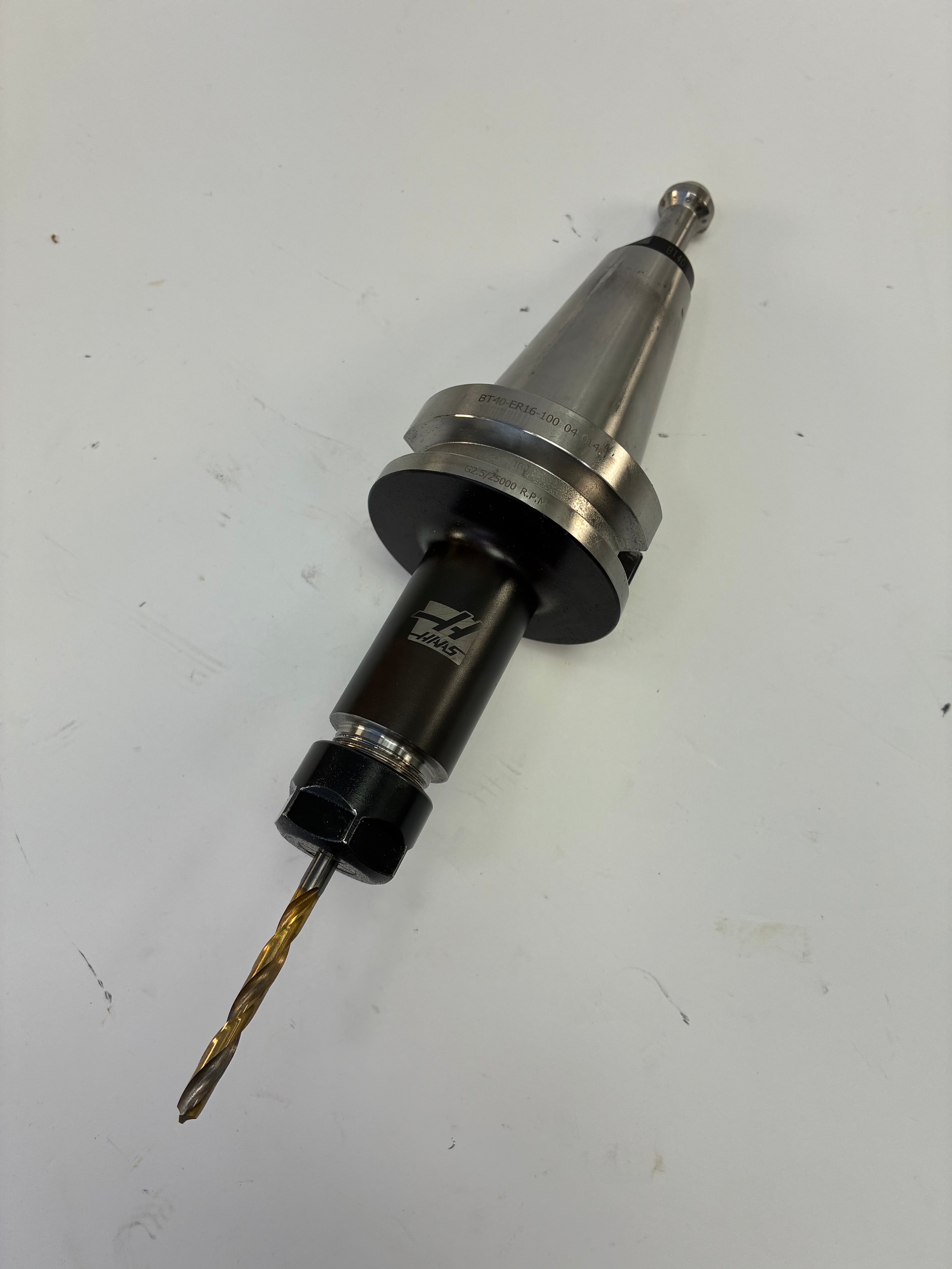 Haas 04-0146 BT40 ER16-100 Collet Chuck 100mm TSC G2.5 25,000 RPM