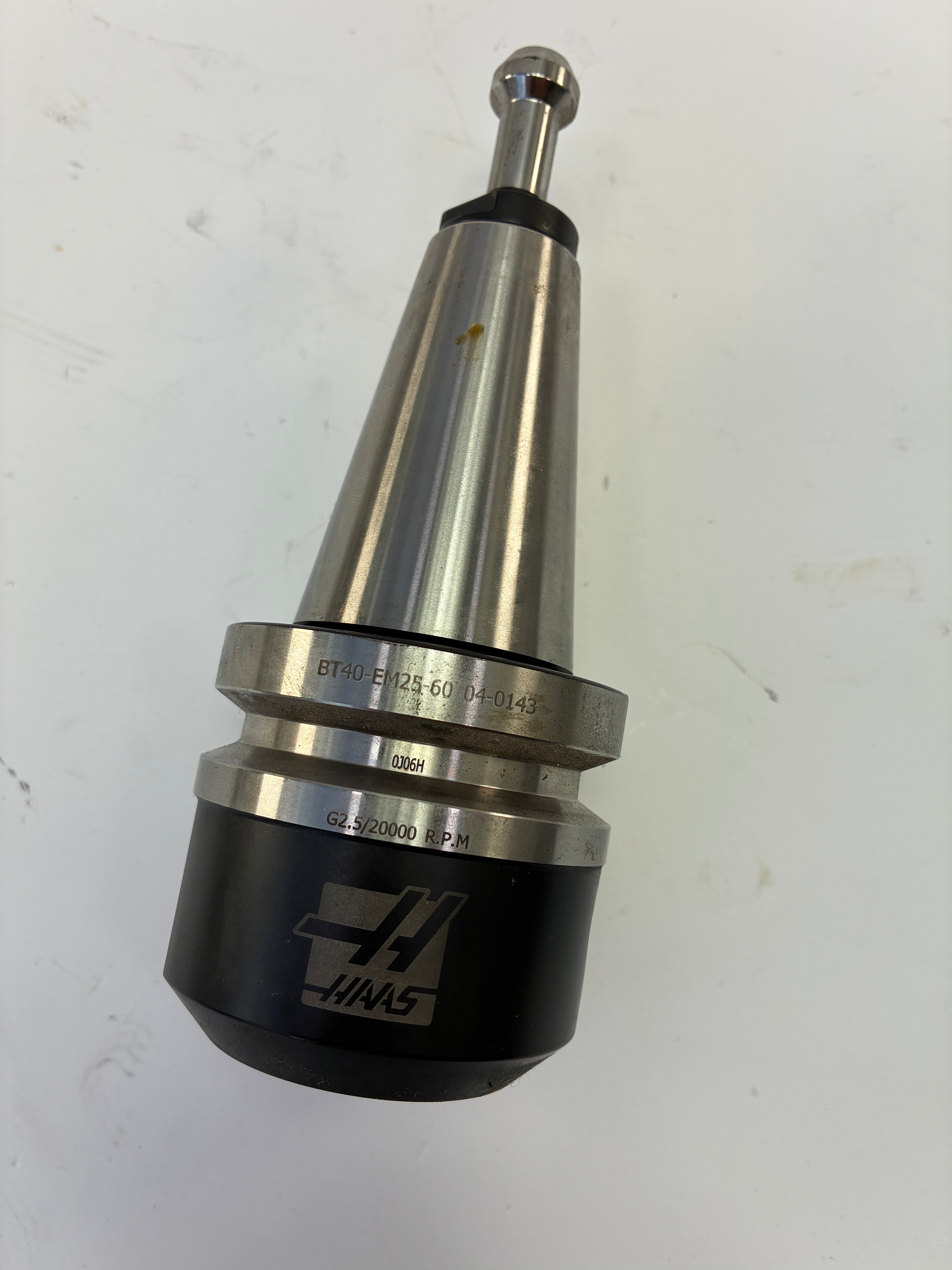 Haas 04-0143 BT40 25mm End Mill Holder 60mm TSC G2.5 20,000 RPM