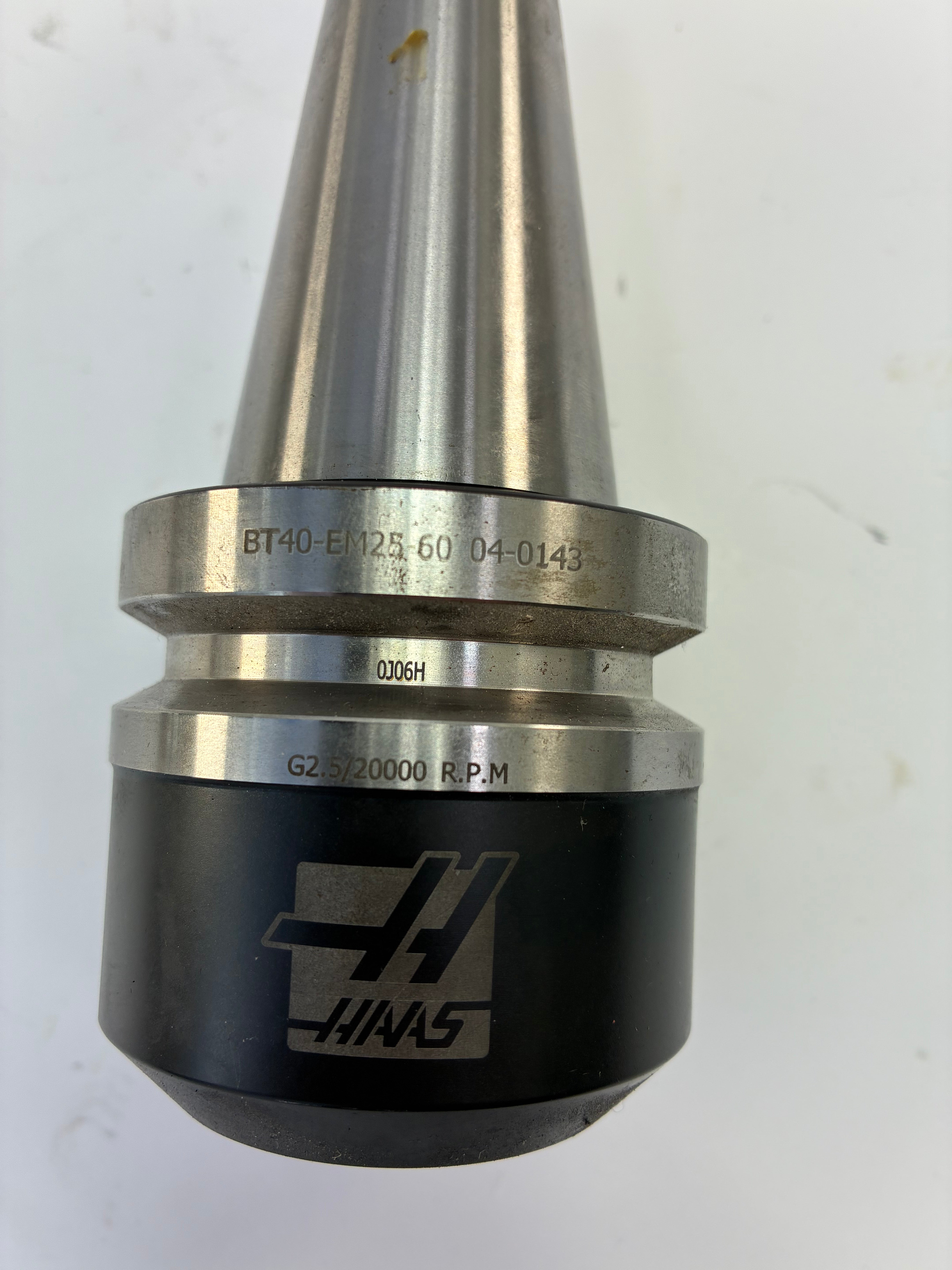 Haas 04-0143 BT40 25mm End Mill Holder 60mm TSC G2.5 20,000 RPM