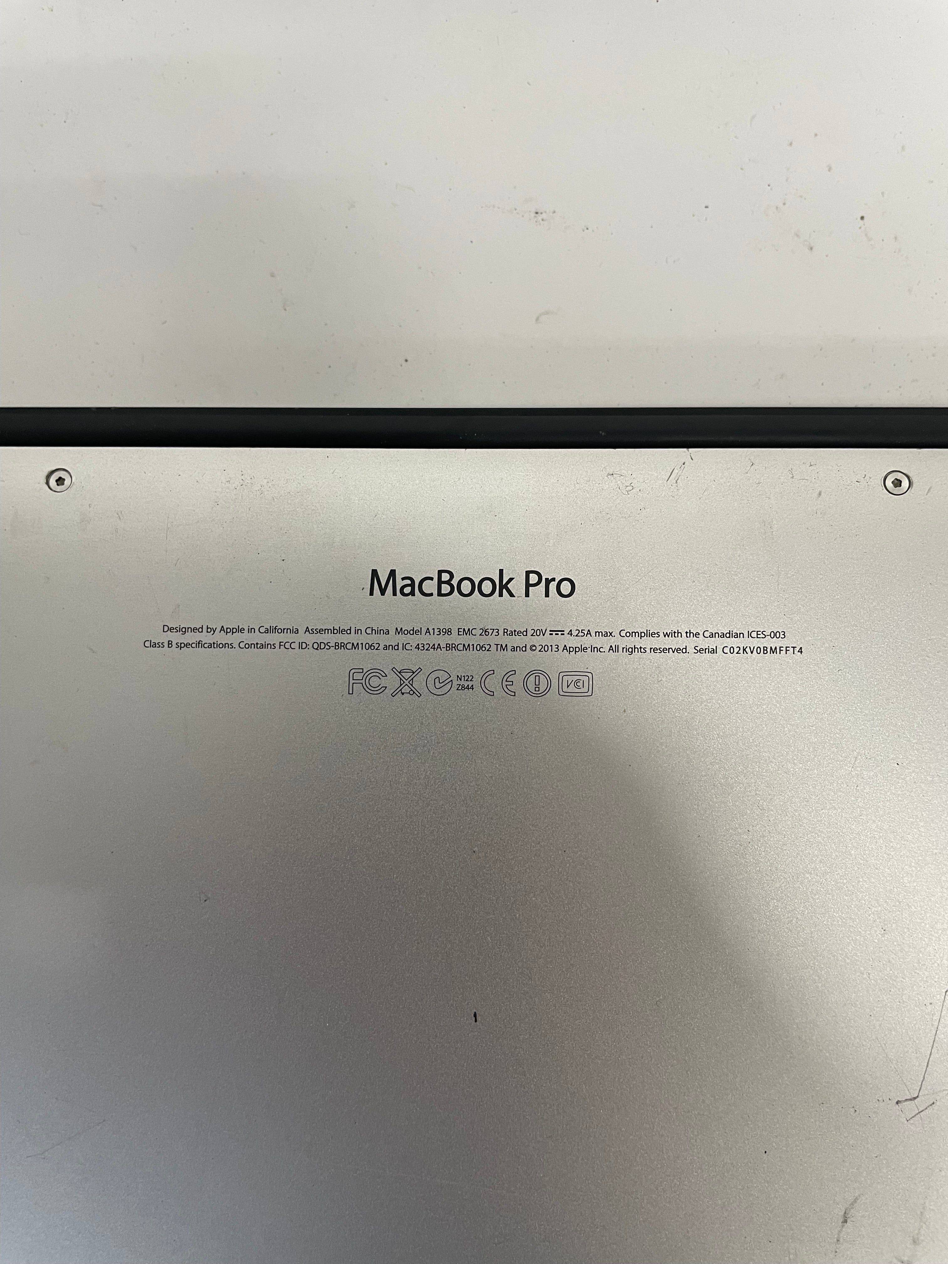 Apple MacBook Pro Lot of 6 For Parts/Repair A1398 A1425 A1212 A1085