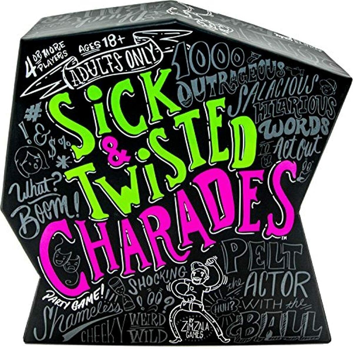 Sick & Twisted Charades Game Board Adult Only - Fun, Party Game Wonder Forge