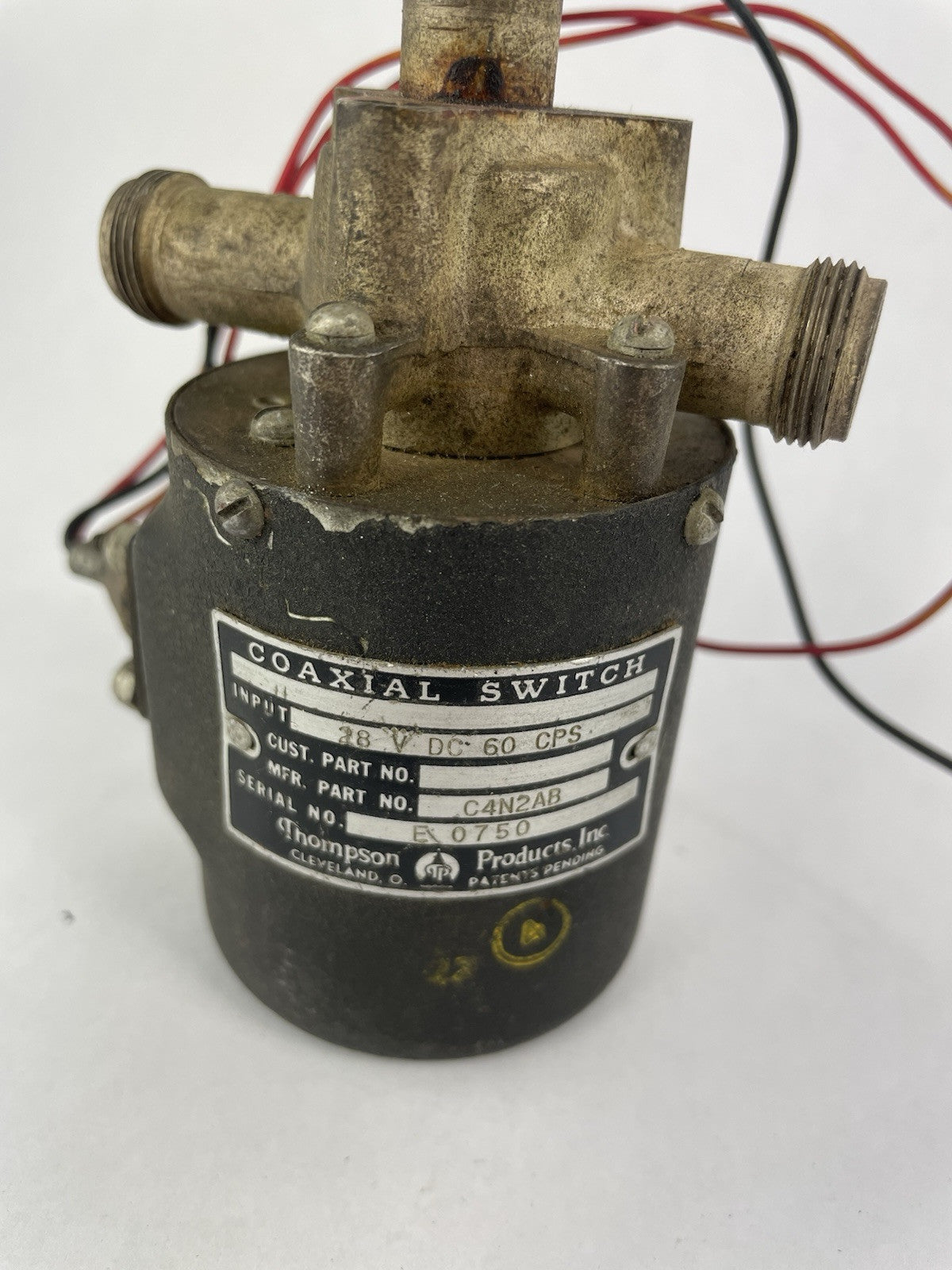 Thompson C4N2AB Solenoid Powered 2 Position Coaxial Antenna Switch N Connectors