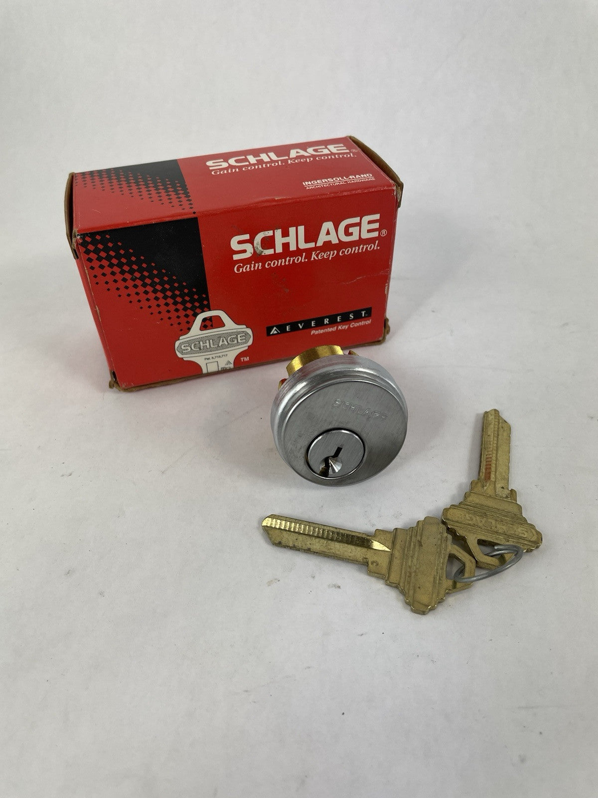 Schlage Mortise Cylinder 20-001 1-1/4" 612 Brushed Chrome