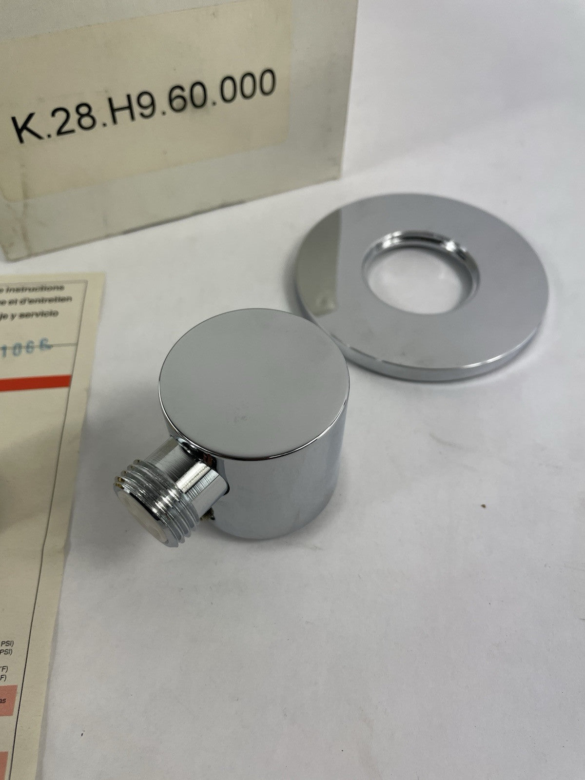 KWC Design Designo Wall Outlet Connection Elbow 1/2"  Model K.28.H9.60 Chrome