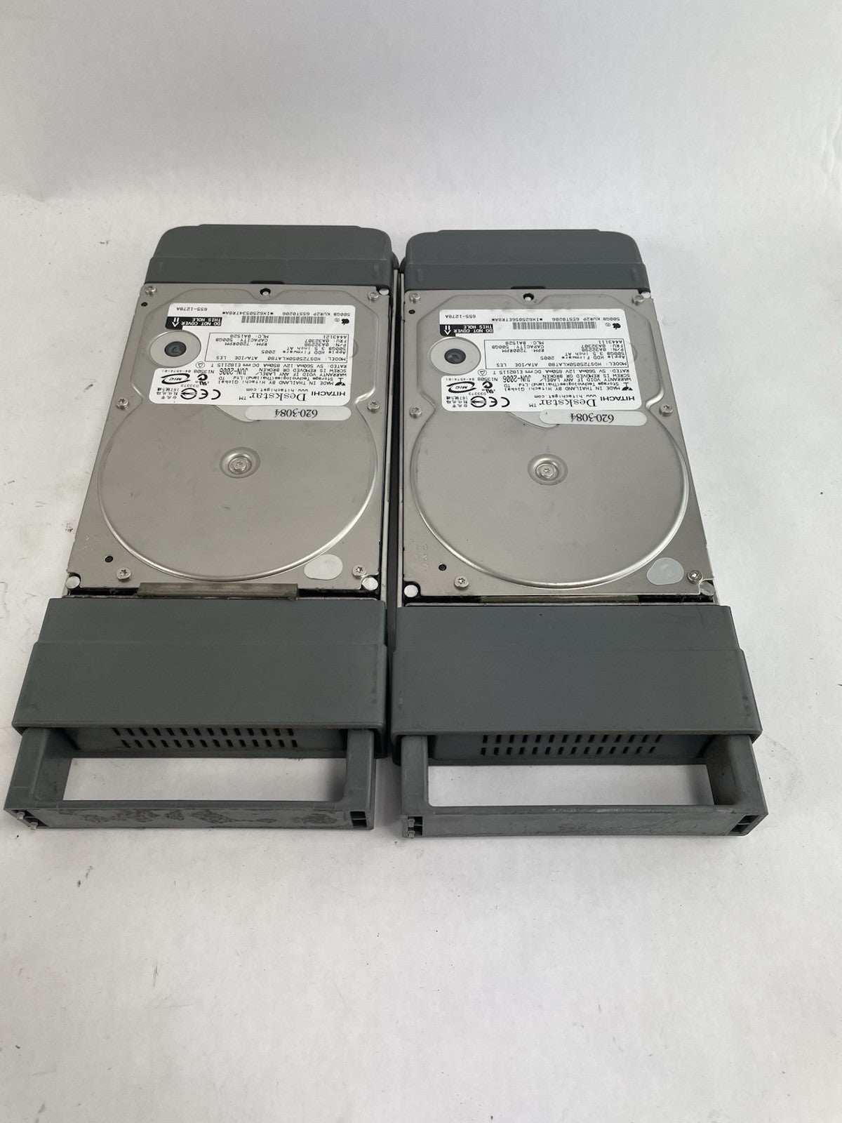 Lot of 2:  Apple 620-2976-A SATA 3.5” HHD Caddy Xserve RAID IDE + 2 X 500GB HDD
