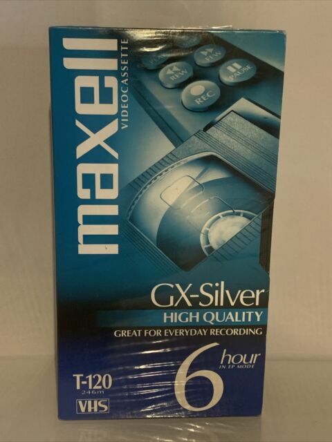 3 Maxell T-120 Blank VHS VCR Premium Grade Video Tapes 6 Hrs NEW Sealed ..