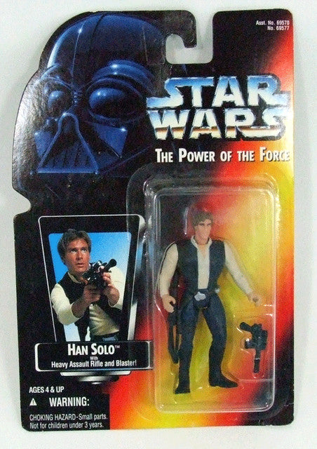  Star Wars1995 POTF Han Solo Power Of The Force Orange Card MINT FSTSHP