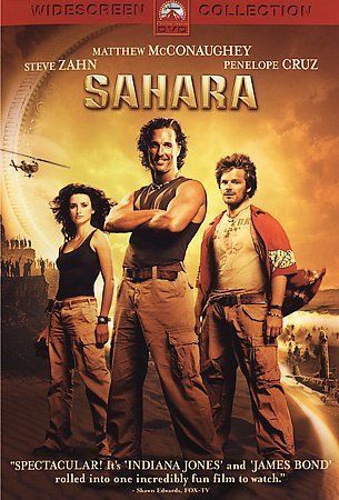 Sahara (DVD, 2005, Widescreen Collection) Matthew McConaughey, Steve Zahn - MINT
