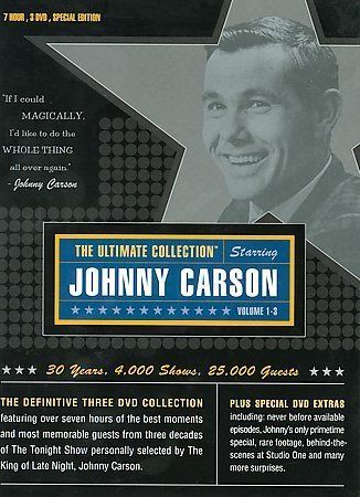 Johnny Carson The Tonight Show Ultimate Collection DVD 3 Disc Set volumes FSTSHP
