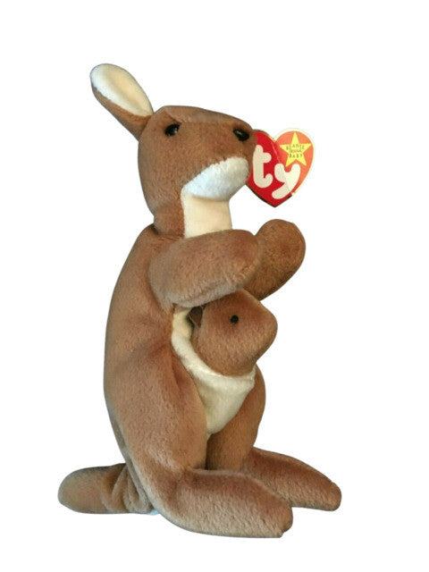TY Beanie Baby - POUCH the Kangaroo (7 inch) - MWMTs Stuffed Animal Toy 1996