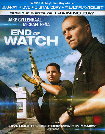End of Watch Movie - Blu-ray DVD + Digital 2-Disc Set UltraViolet Action Film